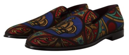 Dolce & Gabbana - Multicolor Jacquard Slide-On Loafer Slippers