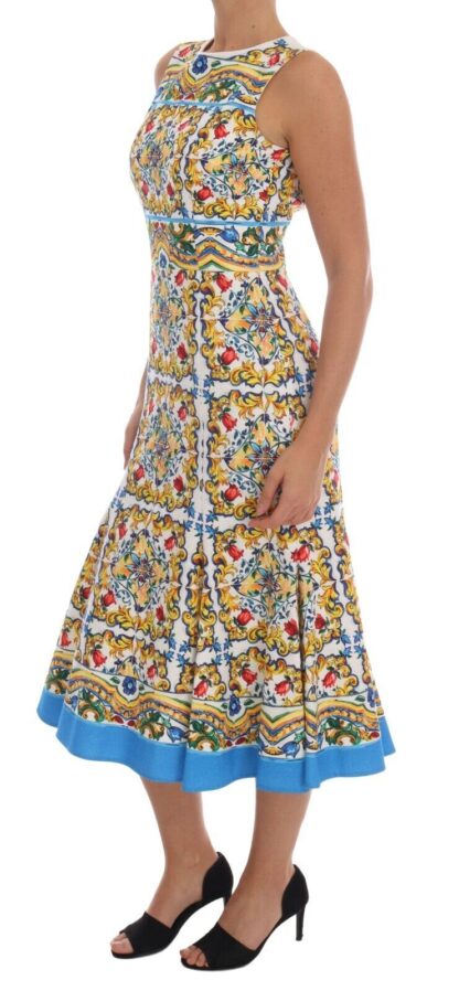 Dolce & Gabbana - Majolica Print Midi Sheath Dress