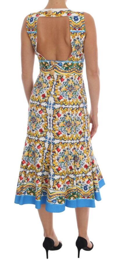 Dolce & Gabbana - Majolica Print Midi Sheath Dress