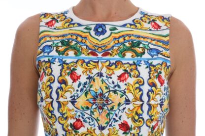 Dolce & Gabbana - Majolica Print Midi Sheath Dress