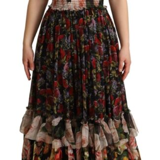 Dolce & Gabbana - Elegant Sunflower Open Shoulder Dress