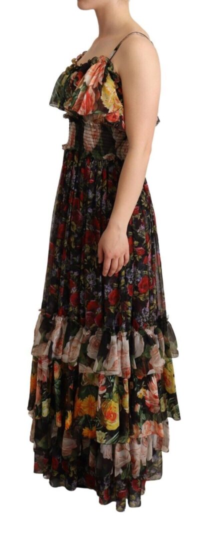 Dolce & Gabbana - Exquisite Floral Empire Silk Long Dress