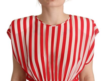 Dolce & Gabbana - Elegant Striped Silk A-Line Mini Dress