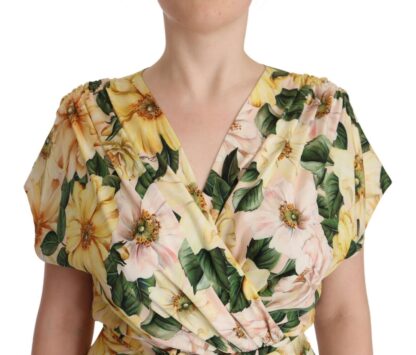 Dolce & Gabbana - Elegant Silk Floral Mini Wrap Dress