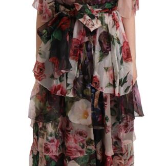 Dolce & Gabbana - Elegant Silk Floral A-Line Dress