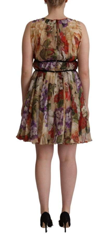 Dolce & Gabbana - Elegant Floral Print Silk Mini Dress