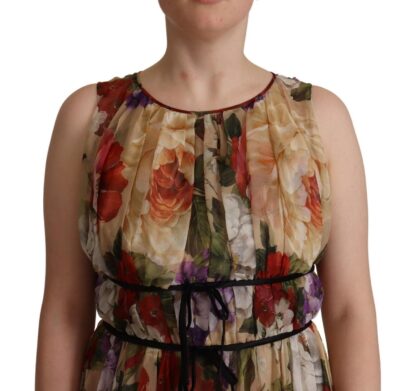 Dolce & Gabbana - Elegant Floral Print Silk Mini Dress