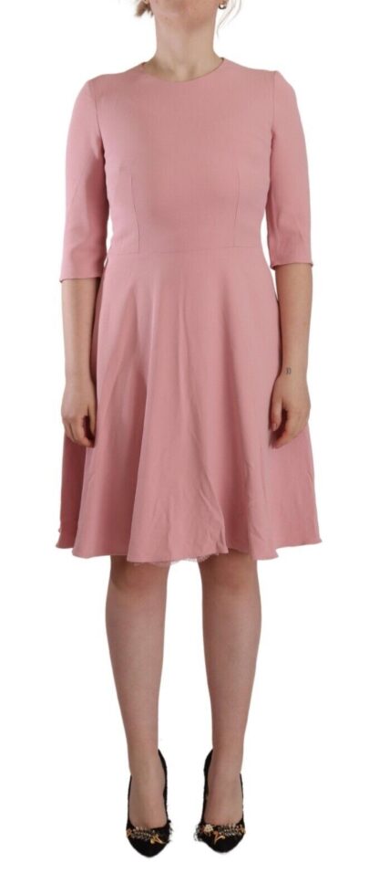 Dolce & Gabbana - Elegant Pink A-Line Knee Length Dress