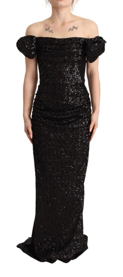 Dolce & Gabbana - Elegant Sequined Sheath Evening Dress