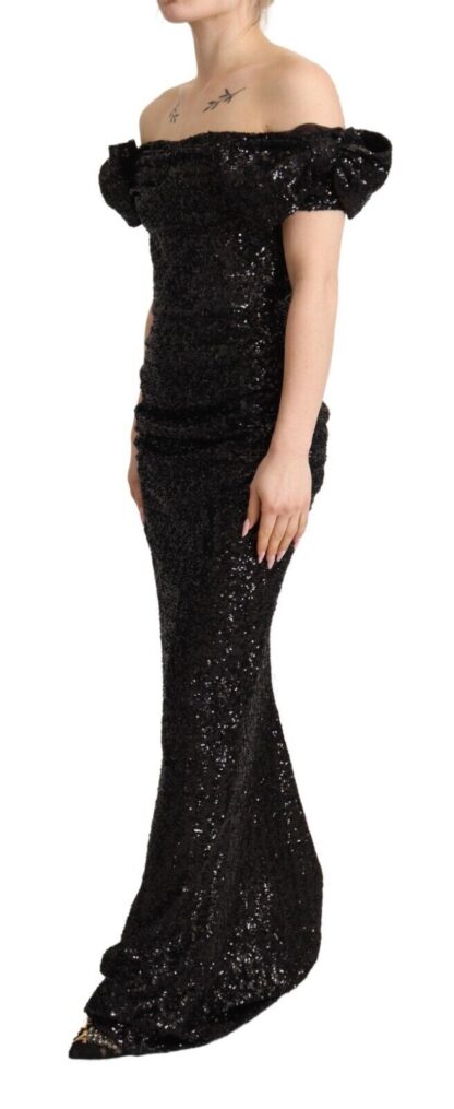 Dolce & Gabbana - Elegant Sequined Sheath Evening Dress