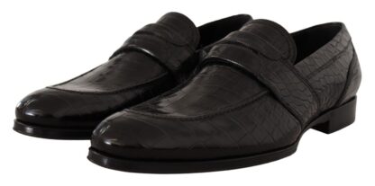 Dolce & Gabbana - Elegant Crocodile Leather Moccasin Shoes