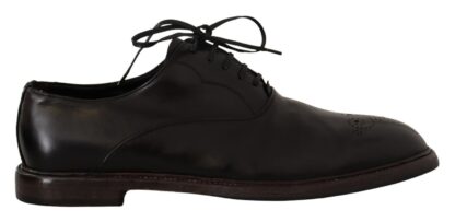 Dolce & Gabbana - Elegant Black Leather Derby Formal Shoes