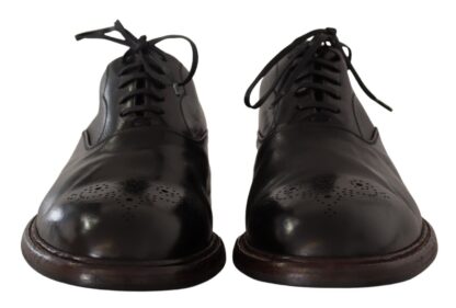 Dolce & Gabbana - Elegant Black Leather Derby Formal Shoes