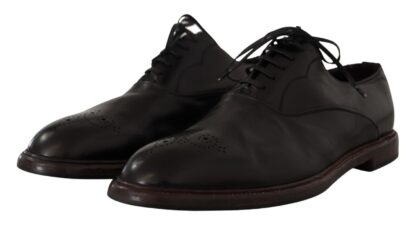 Dolce & Gabbana - Elegant Black Leather Derby Formal Shoes