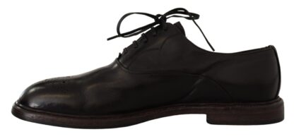 Dolce & Gabbana - Elegant Black Leather Derby Formal Shoes