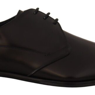 Dolce & Gabbana - Elegant Black Crystal-Embellished Derby Shoes