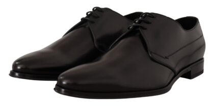 Dolce & Gabbana - Elegant Black Leather Derby Shoes