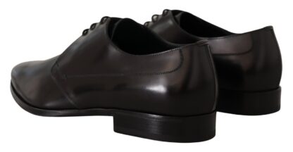 Dolce & Gabbana - Elegant Black Leather Derby Shoes