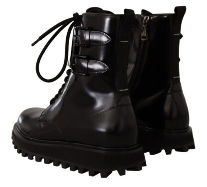 Dolce & Gabbana - Elegant Black Leather Ankle Boots