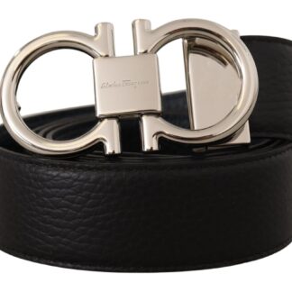 Salvatore Ferragamo - Elegant Reversible Leather Belt - Silver Buckle