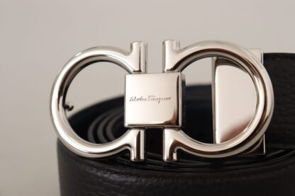 Salvatore Ferragamo - Reversible Marine Blue and Black Calf Leather Belt