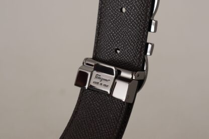 Salvatore Ferragamo - Elegant Reversible Leather Belt - Silver Buckle