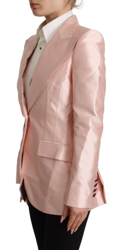 Dolce & Gabbana - Elegant Pink Silk Blazer Jacket