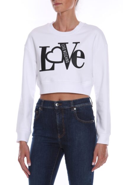 Love Moschino - White Cotton Women Sweatshirt