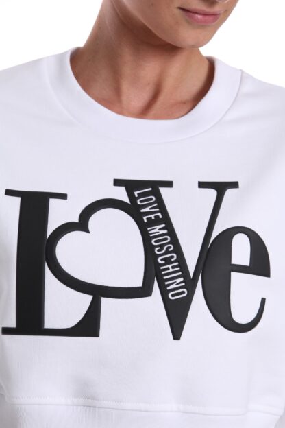 Love Moschino - White Cotton Women Sweatshirt