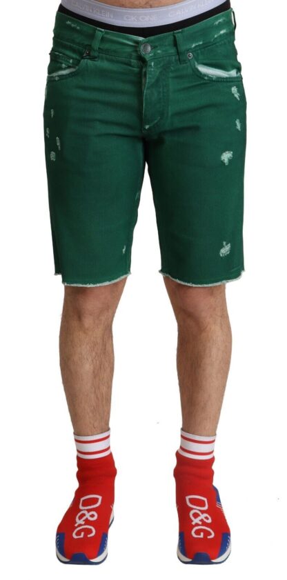 Dolce & Gabbana - Chic Green Denim Bermuda Shorts