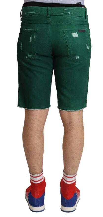 Dolce & Gabbana - Chic Green Denim Bermuda Shorts