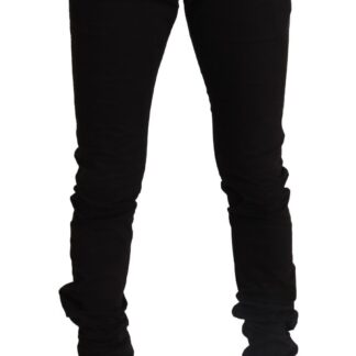 Dolce & Gabbana - Black Cotton Stretch Running Denim Skinny Jeans