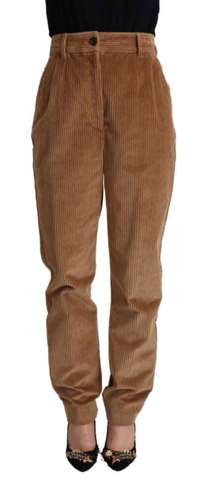 Dolce & Gabbana - Chic High-Waisted Corduroy Skinny Pants