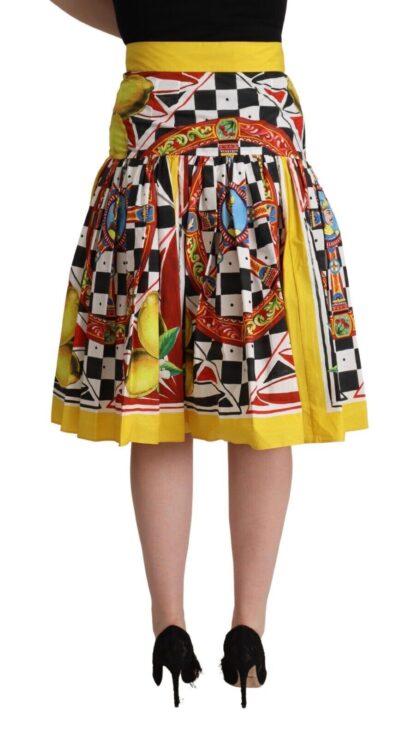 Dolce & Gabbana - Vibrant Carretto Pleated A-Line Midi Skirt