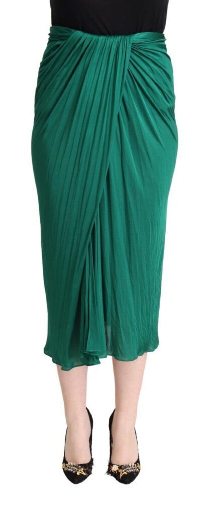 Dolce & Gabbana - Elegant Pleated High Waist Midi Skirt