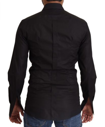 Dolce & Gabbana - Elegant Slim Fit Black Cotton Dress Shirt