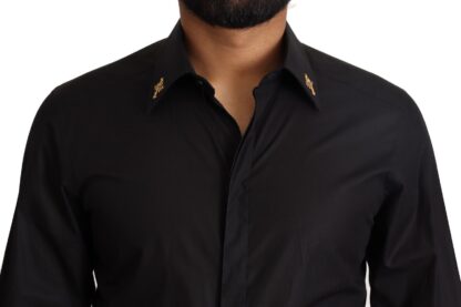 Dolce & Gabbana - Elegant Slim Fit Black Cotton Dress Shirt