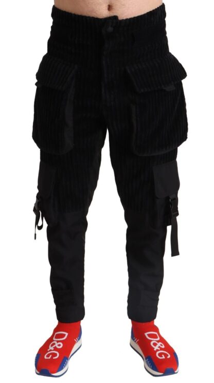 Dolce & Gabbana - Elegant Black Cargo Corduroy Pants