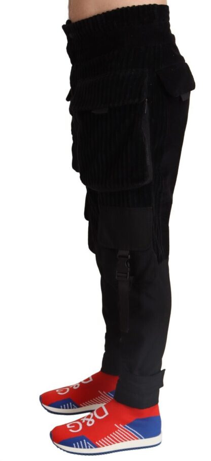 Dolce & Gabbana - Elegant Black Cargo Corduroy Pants