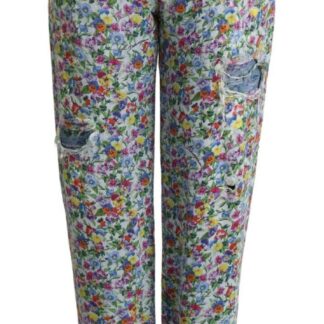 Dolce & Gabbana - Chic Anemone Printed Tapered Cotton Pants