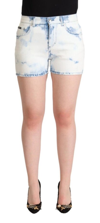 Dolce & Gabbana - Chic White Denim Mid-Waisted Shorts