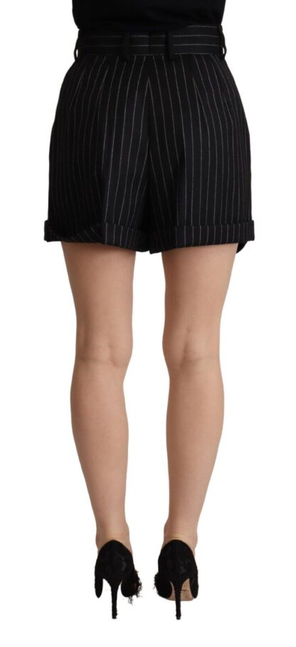 Dolce & Gabbana - Elegant High-Waisted Striped Bermuda Shorts