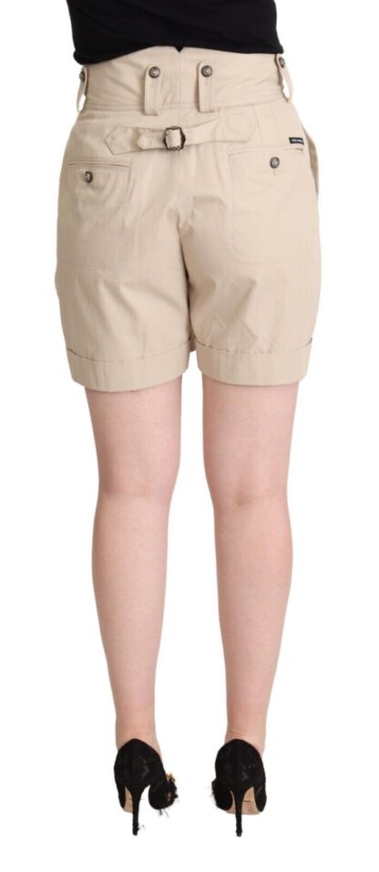 Dolce & Gabbana - High-Waisted Beige Cargo Shorts