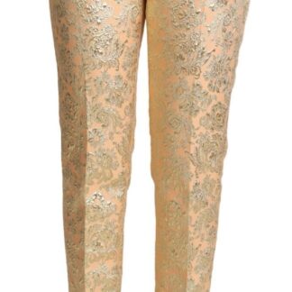 Dolce & Gabbana - Floral High Waisted Tapered Denim Jeans