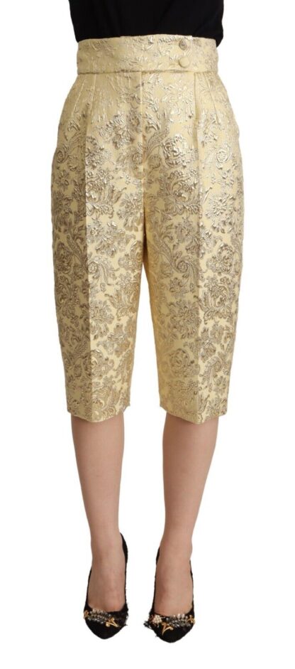 Dolce & Gabbana - Elegant Beige High-Waisted Cropped Pants