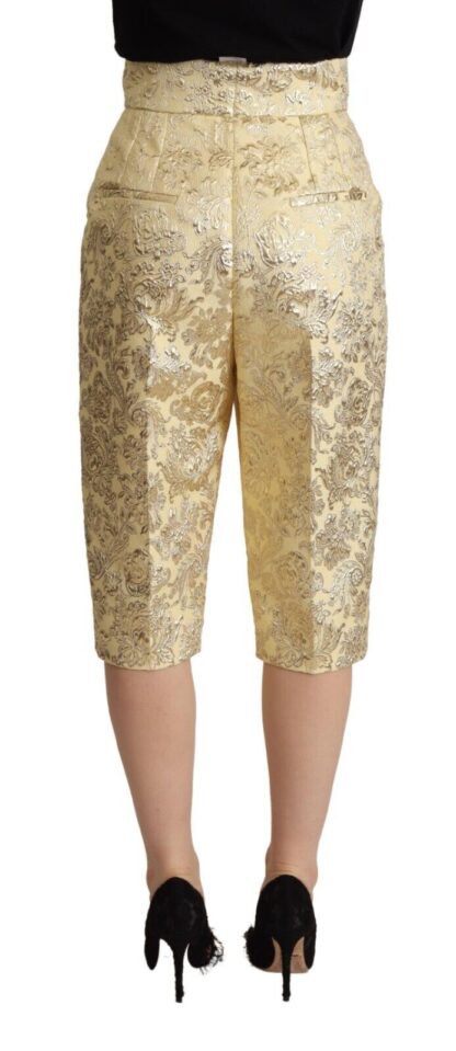 Dolce & Gabbana - Elegant Beige High-Waisted Cropped Pants