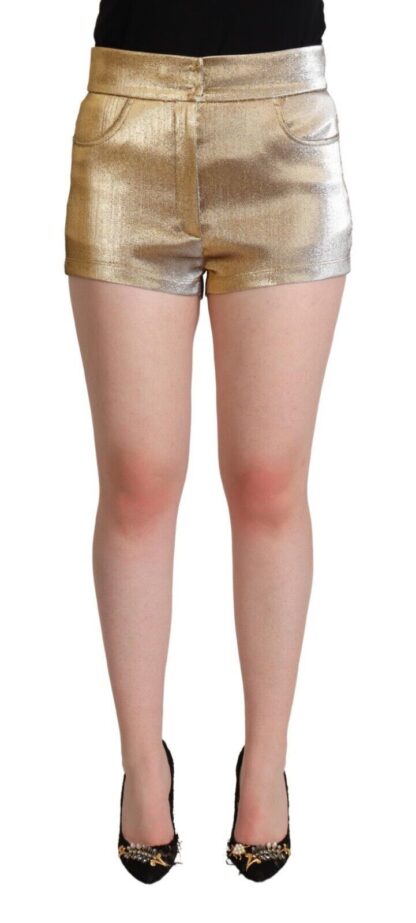 Dolce & Gabbana - Elegant Metallic Gold Hot Pants