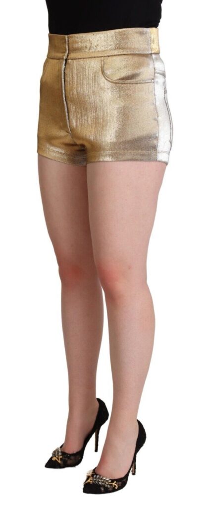 Dolce & Gabbana - Elegant Metallic Gold Hot Pants