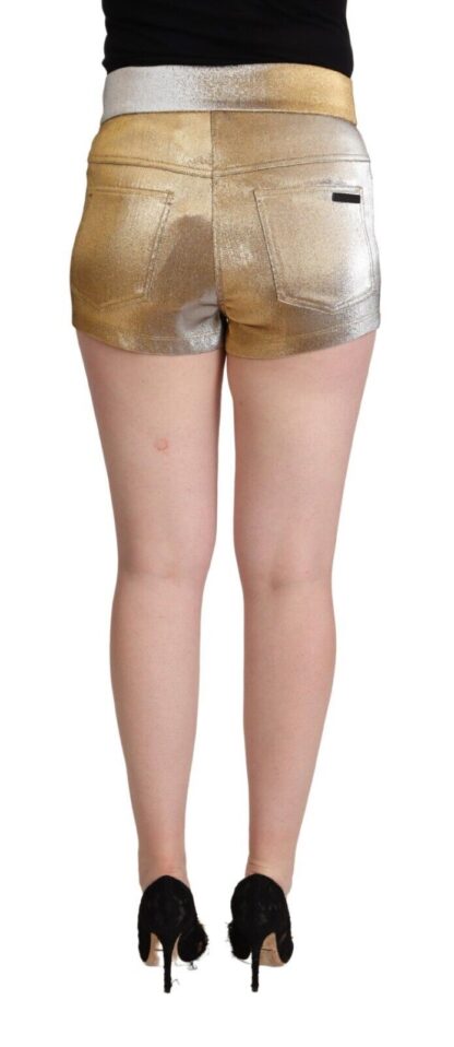 Dolce & Gabbana - Elegant Metallic Gold Hot Pants