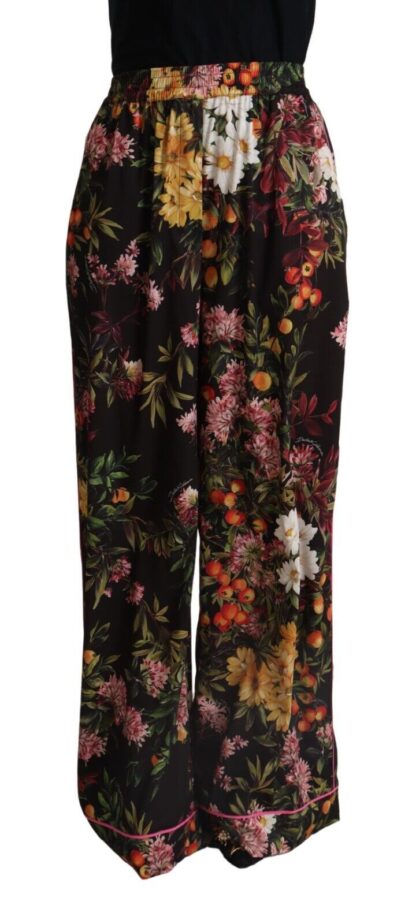 Dolce & Gabbana - Elegant Floral Wide Leg Pants